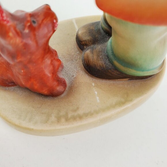 MJ Hummel Vintage West Germany Figurine Fiddler Boy Pet Dog Terrier 5+" - Picture 11 of 12